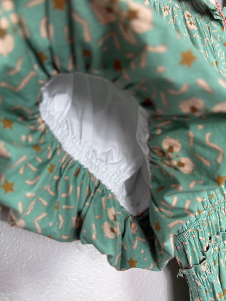 Brooks Ave Long Green Floral Dress Banyan Street Puff Sleeve Dress — image 8 of 8